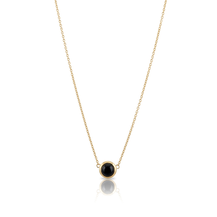 Devine stone Necklace - L (42+3cm) Gold en el grupo Collares / Collares de oro con SCANDINAVIAN JEWELRY DESIGN (gp59)