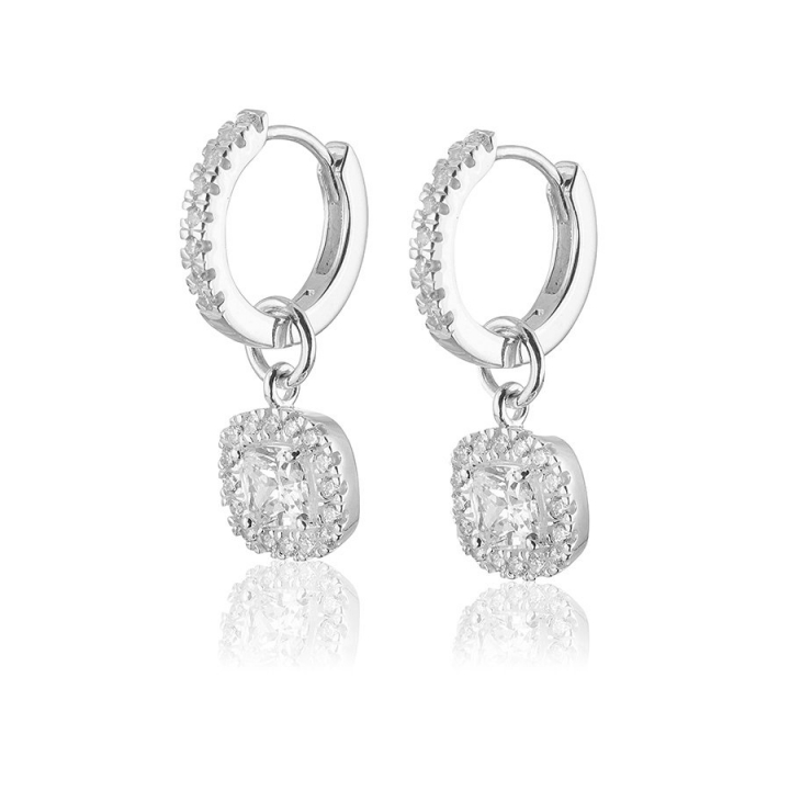 Glamorous Earrings creol Silver en el grupo Pendientes / Pendientes de plata con SCANDINAVIAN JEWELRY DESIGN (s306)