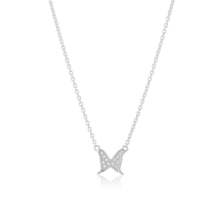 Petite papillion sparkling Necklace Silver en el grupo Collares / Collares de plata con SCANDINAVIAN JEWELRY DESIGN (s316CG)