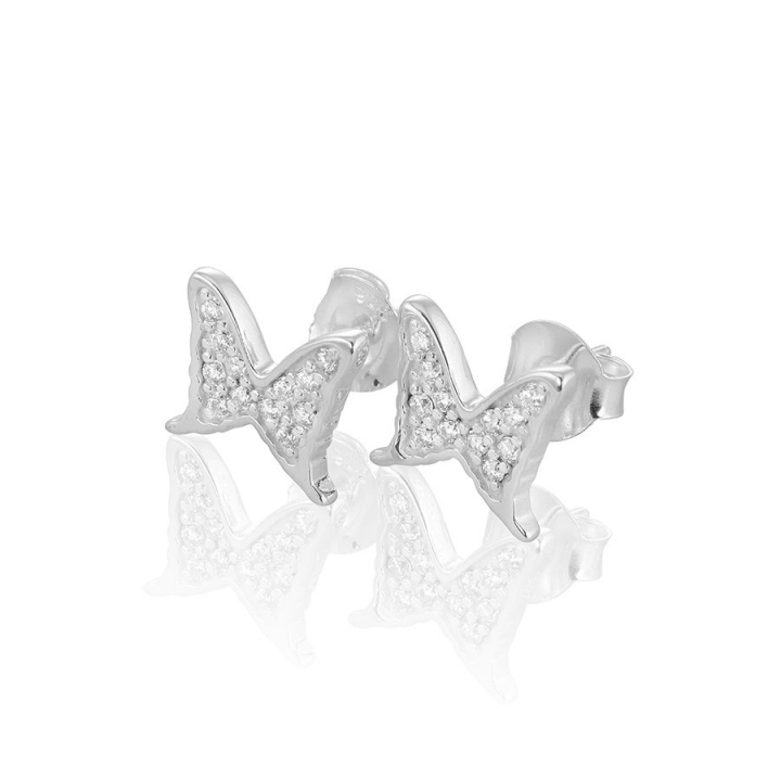 Petite papillion sparkling Earrings Silver en el grupo Pendientes / Pendientes de plata con SCANDINAVIAN JEWELRY DESIGN (s319)