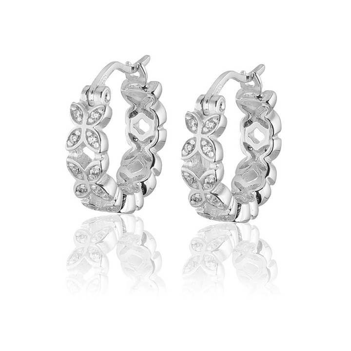 Sparkling ellipse mini Earrings creol Silver en el grupo Pendientes / Pendientes de plata con SCANDINAVIAN JEWELRY DESIGN (s323-R)