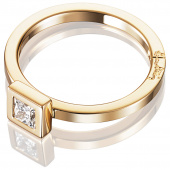 Princess Wedding Thin 0.30 ct Diamante Anillo Oro