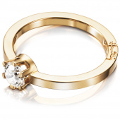 Crown Wedding 0.50 ct Diamante Anillo Oro