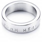 From Here To Eternity Stamped Anillo Oro blanco