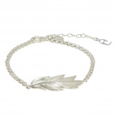 Feather/Leaf chain brace Pulseras Plata