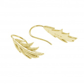 Feather/Leaf short Pendiente Oro