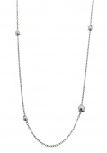 Pearl long chain Collares Plata 90+5 cm