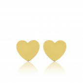 Heart Mini Studs Pendiente (Oro)