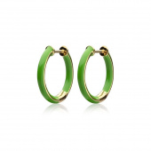 Enamel thin hoops green (Oro)