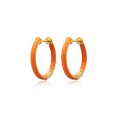 Enamel thin hoops orange (Oro)