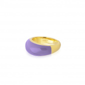 Enamel bold Anillo purple (Oro)