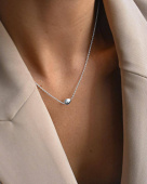 Stardust drop polished Collares Plata